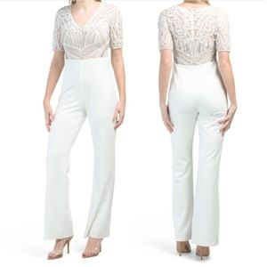 AIDAN MATTOX Elbow Length Jumpsuit